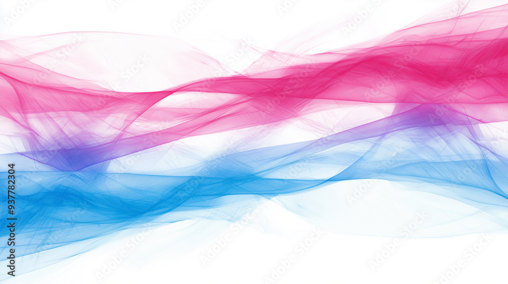 Translucent Flowing Fabrics in Pink, Purple, and Blue - Soft Gradient Waves Translucent Flowing Fabrics in Pink, Purple, and Blue - Soft Gradient Waves