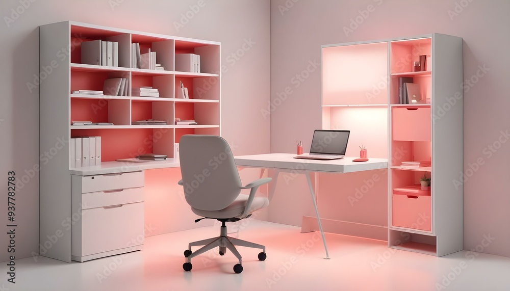 Photo modern style interior room 3d illustration White and gold theme interior modern minimalism photo realism Photo modern style interior room 3d illustration White and gold theme interior modern minimalism photo realism