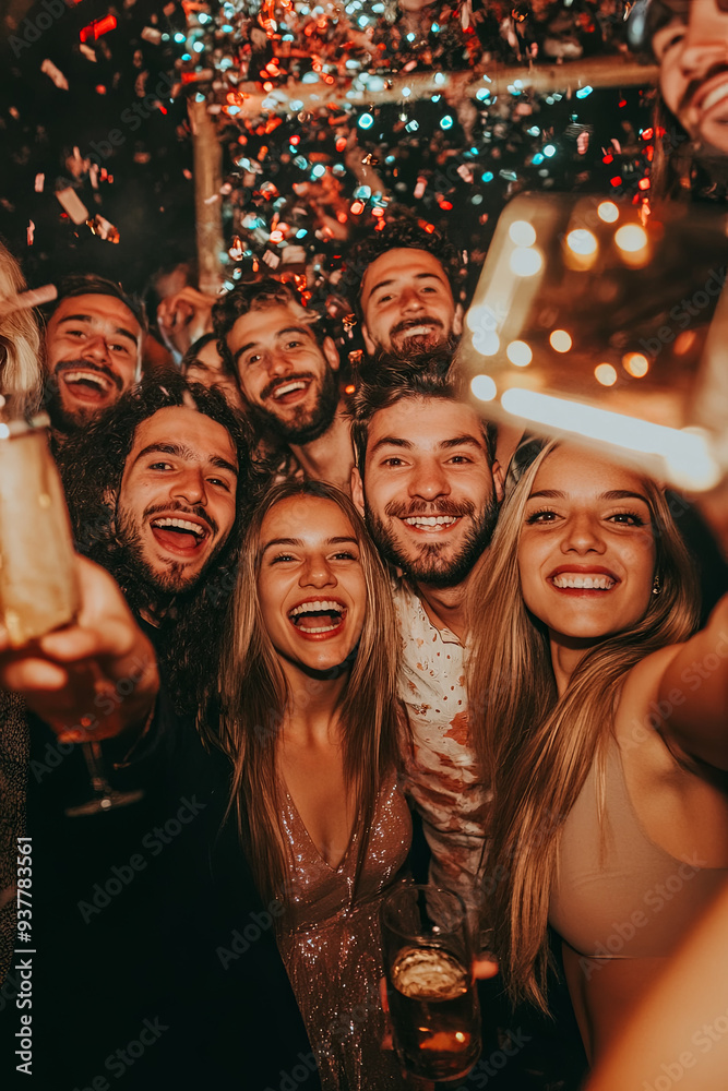Selfie at a party with friends
