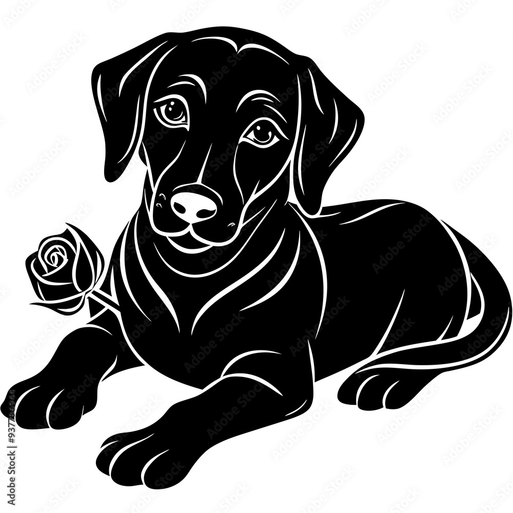 Dog silhouette Vector Dog silhouette Vector