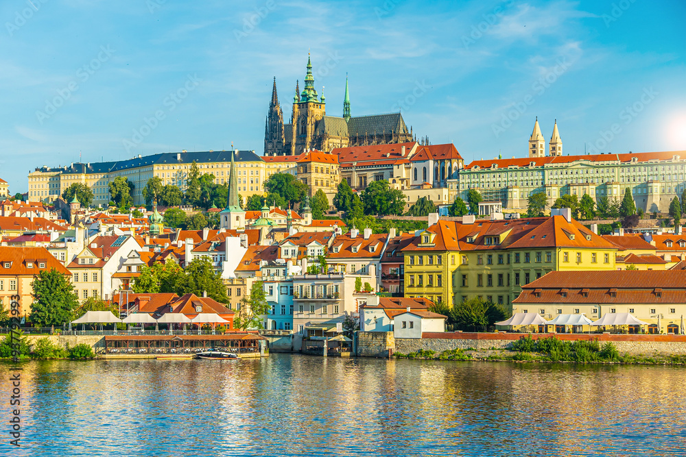 Obraz premium Old town Prague city skyline, cityscape of. the Czech Republic