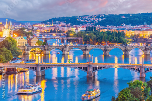 Old town Prague city skyline, cityscape of. the Czech Republic