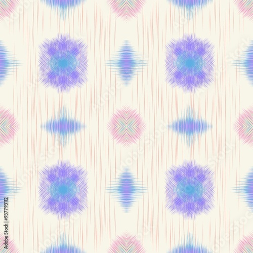 Seamless fabric pattern, interwoven thread pattern