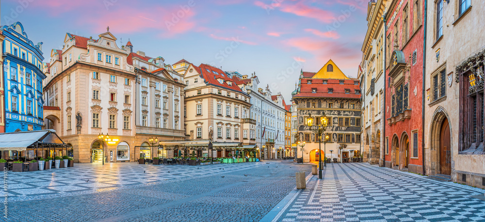 Obraz premium Old town Prague city skyline, cityscape of. the Czech Republic