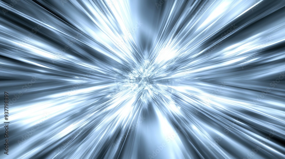 Fototapeta premium Sharp light rays with mirrored reflections