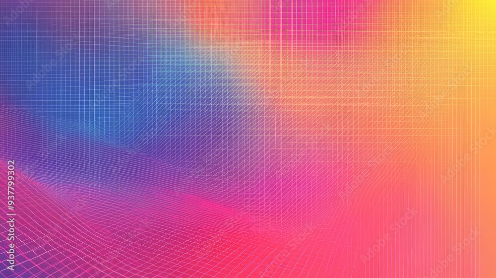 A retro gridline pattern with vibrant colors and a subtle 3D effect, set against a gradient backdrop. A retro gridline pattern with vibrant colors and a subtle 3D effect, set against a gradient backdrop.