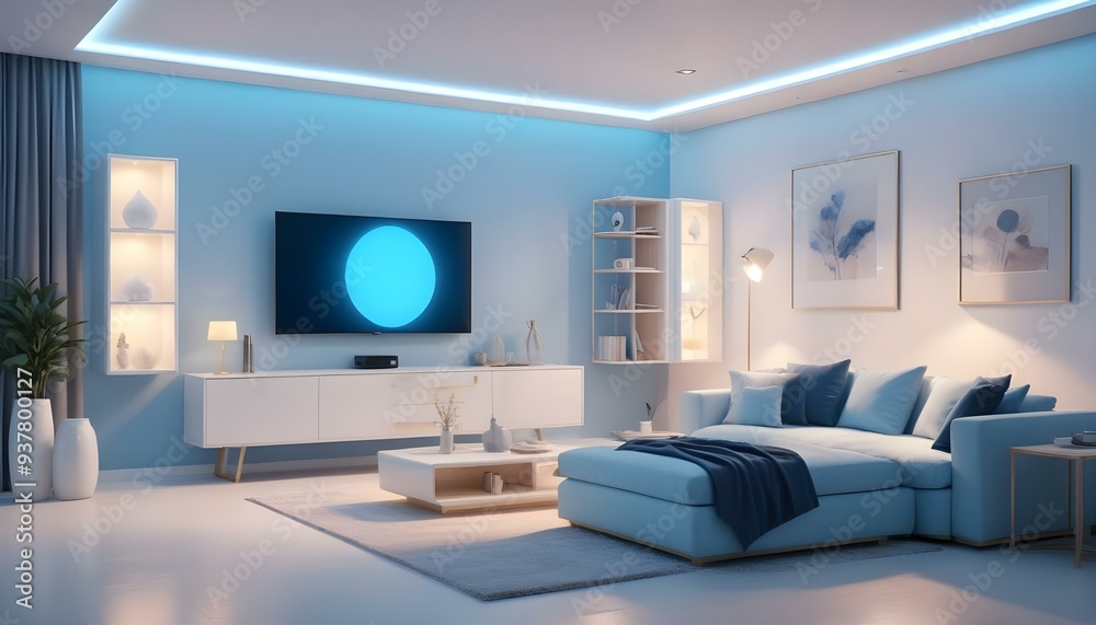 Photo modern style interior room 3d illustration White and gold theme interior modern minimalism photo realism Photo modern style interior room 3d illustration White and gold theme interior modern minimalism photo realism