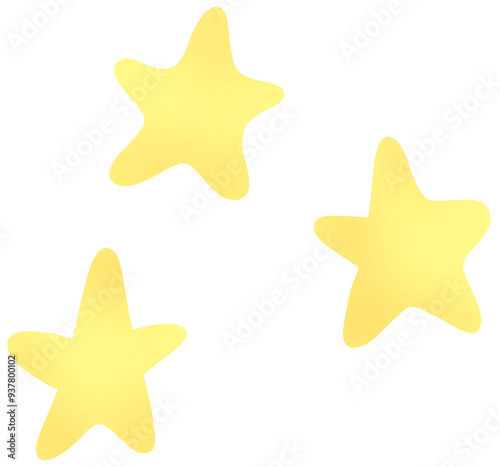 Cute collage illustration of stars in the sky
