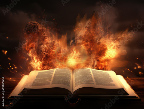 An open Bible with the name 