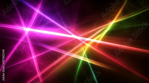 Intersecting laser lines, soft glow