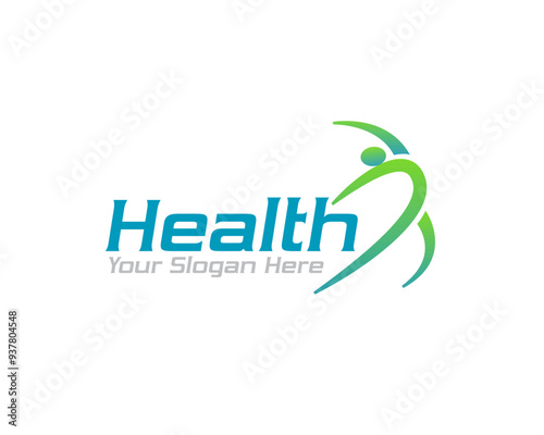 healthy fitness logo for health service