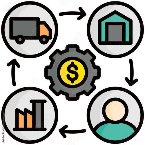 Supply Chain Management Icon