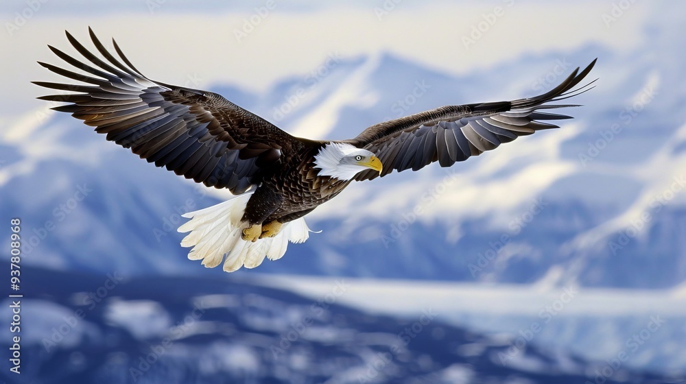 Eagles soar through skies with keen eyesight, symbolizing freedom and strength.