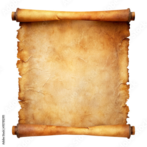 Aged Manuscript Scroll