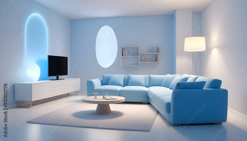 Photo modern style interior room 3d illustration White and gold theme interior modern minimalism photo realism Photo modern style interior room 3d illustration White and gold theme interior modern minimalism photo realism