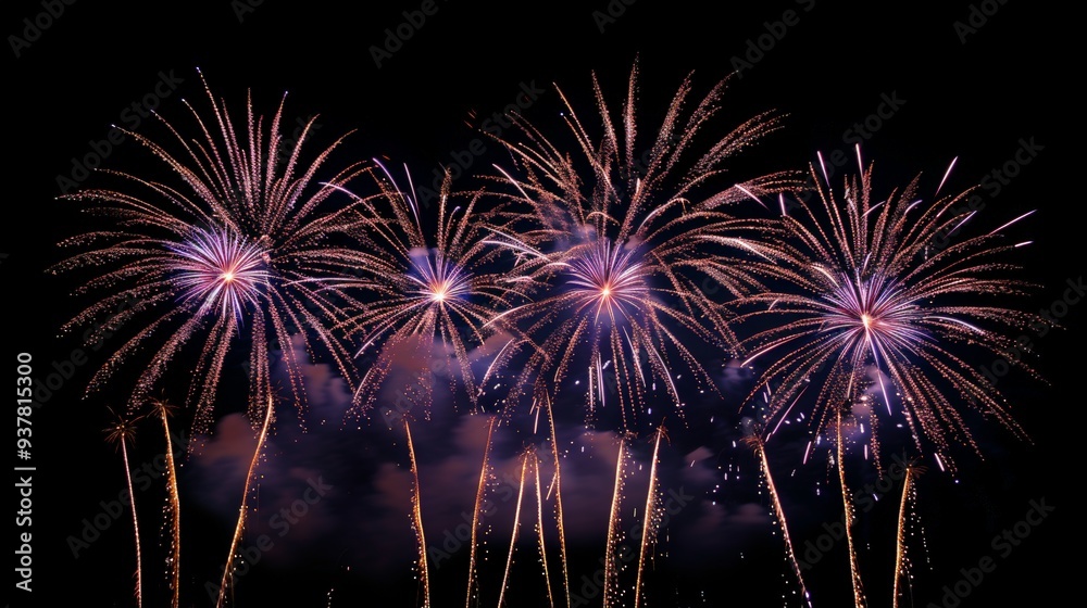 Fireworks light up the summer sky during celebrations and festivals. Fireworks light up the summer sky during celebrations and festivals.