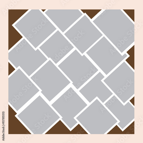 16 photo collage template. vector illustration, new collections
