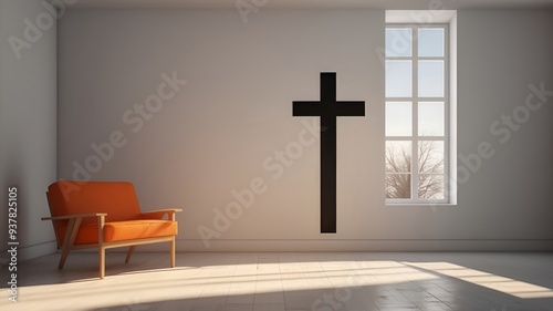 cross on the wall - Praying room