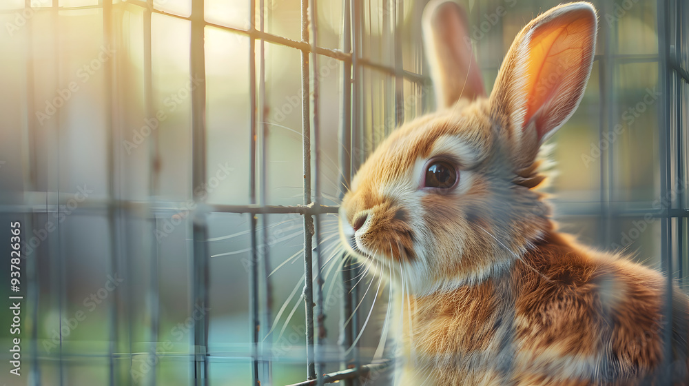 Obraz premium rabbit in cage