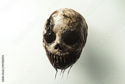 Wallpaper Mural Close-up of a creepy, decaying skull mask with a sinister grin. Torontodigital.ca