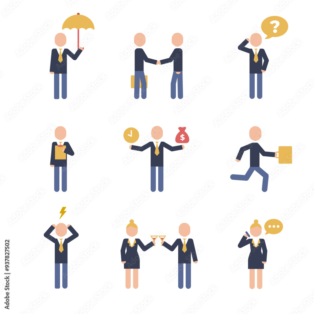 Training, presentation icon set in simple style. Color corporate pictograms. Training, presentation icon set in simple style. Color corporate pictograms.