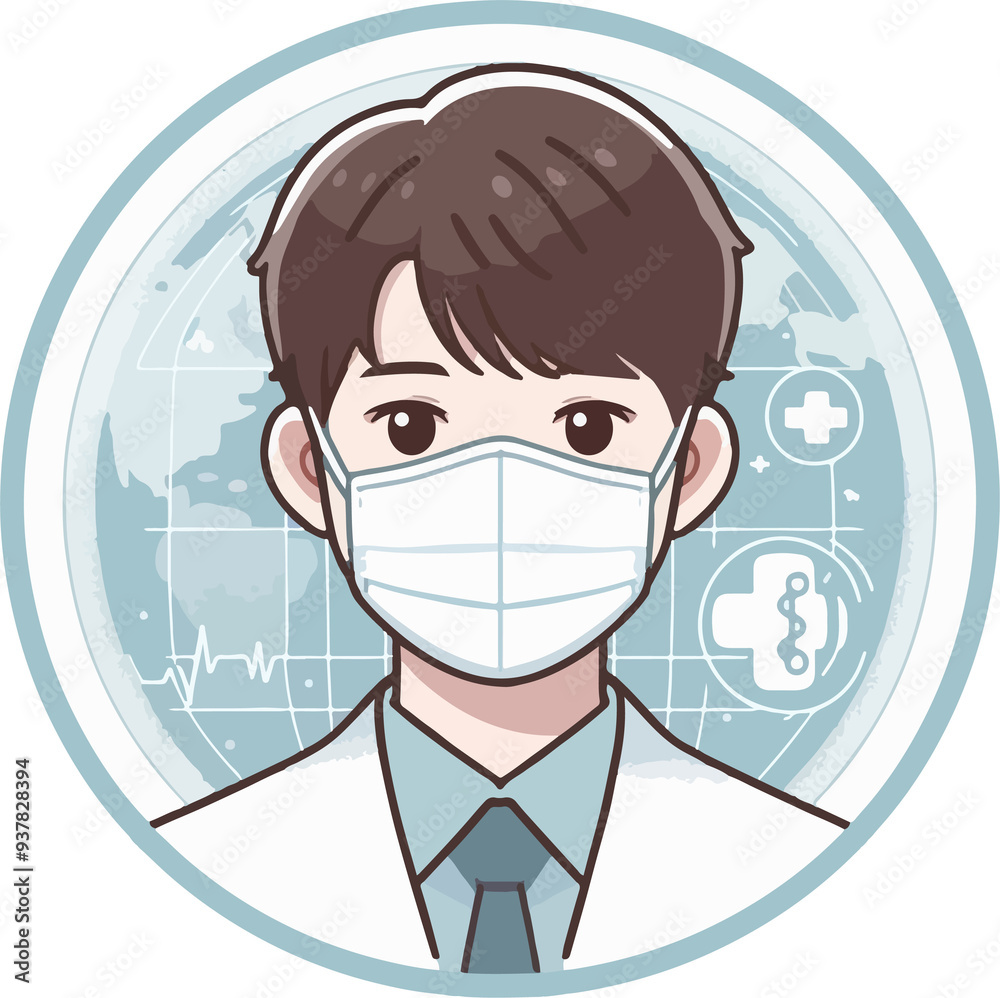 Mask illustration artificial intelligence generation. Mask illustration artificial intelligence generation.