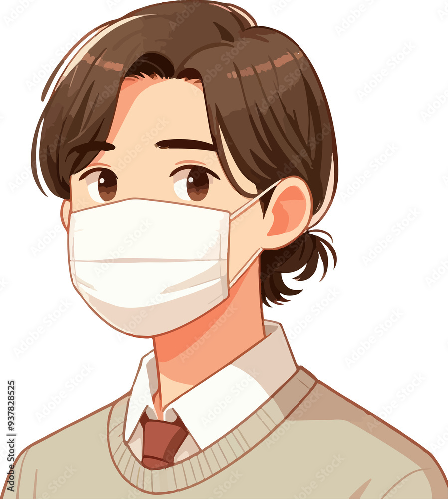 Mask illustration artificial intelligence generation. Mask illustration artificial intelligence generation.
