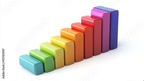 Free Download Colorful Business Growth Chart: Visualize Your Success with Trend Analysis - GFXLoad
