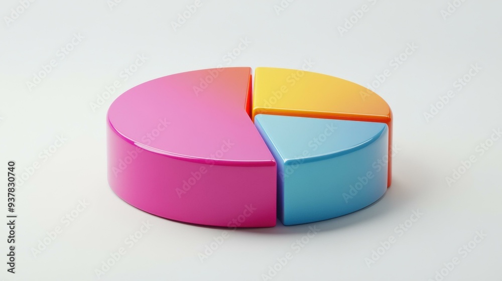 Fototapeta premium Vibrant Pie Chart for Engaging Business Analytics and Data Visualization