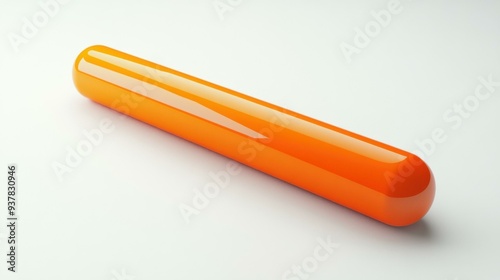 Sleek Orange Glossy Shape for Modern Graphic Design and Artistic Inspirations