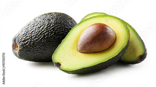 avocado isolated on white background