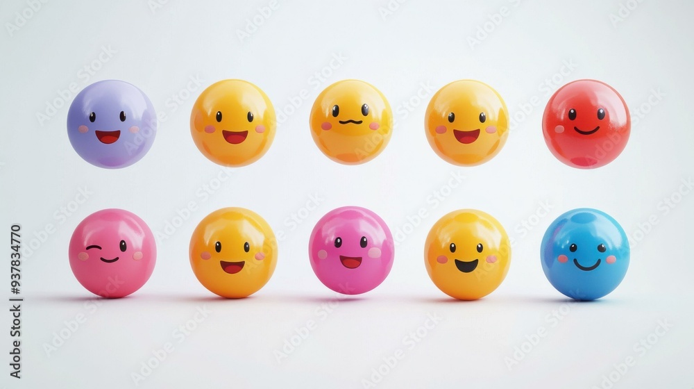 Colorful Smiley Balls: A Playful Display of Joy and Creativity Colorful Smiley Balls: A Playful Display of Joy and Creativity