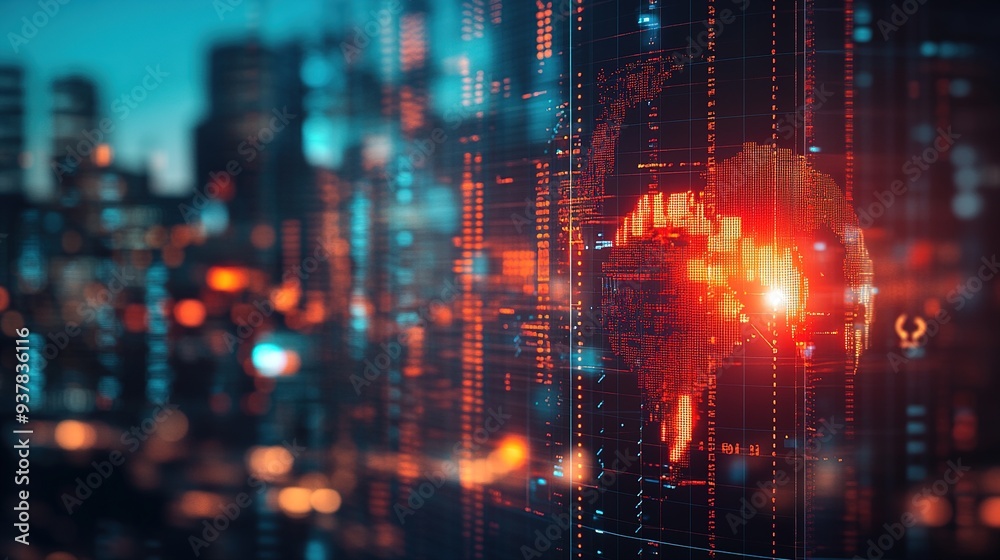 Business and economic growth on global business network, data analysis of financial and banking Business and economic growth on global business network, data analysis of financial and banking