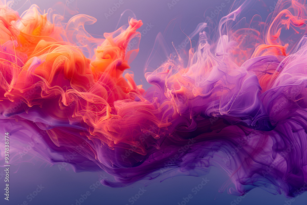 Obraz premium a colorful smoke in water