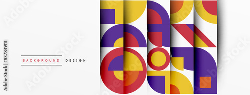 Modern geometrical abstract background - circles. Business or technology presentation design