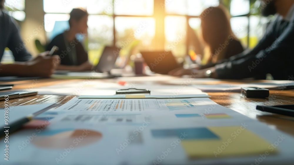 Business meeting in the office with a focus on strategy and planning Business meeting in the office with a focus on strategy and planning