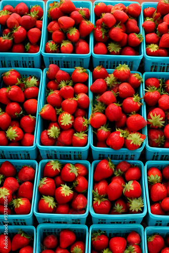 strawberries in market