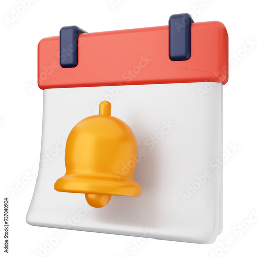 3d notification bell icon