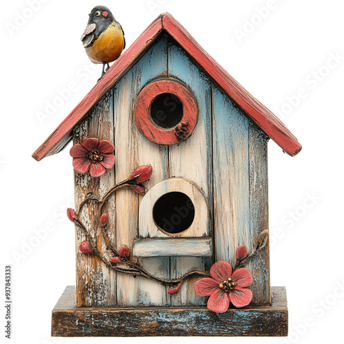 Birdhouse, antique, art, beautiful, delicate, cut background, ready to use