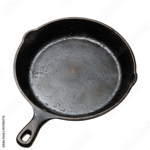 Antique iron pan, art, beautiful, delicate, cut background, ready to use