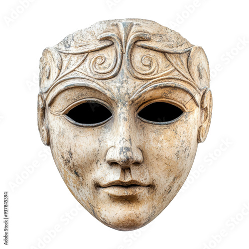 Mask, antique, art, beautiful and exquisite, cut background, ready to use