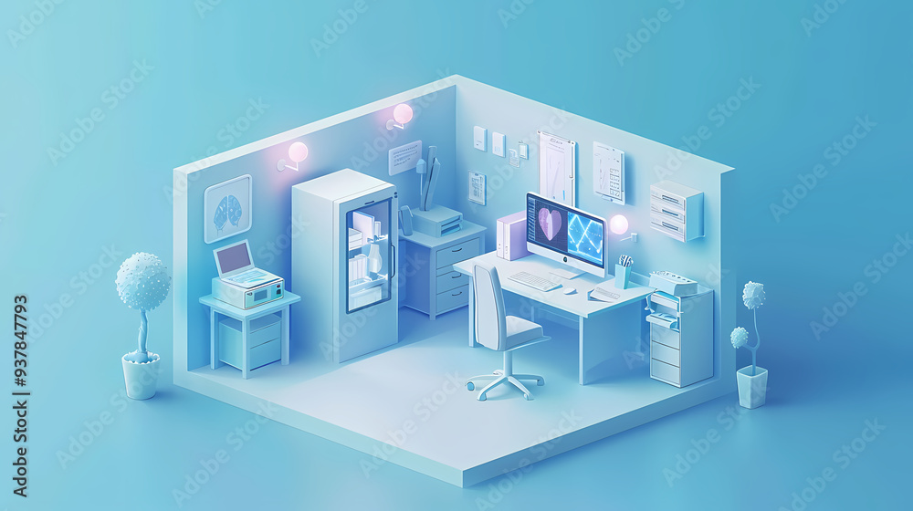 Isometric online medical consultation health care in paper cut style,stockphoto style Isometric online medical consultation health care in paper cut style,stockphoto style