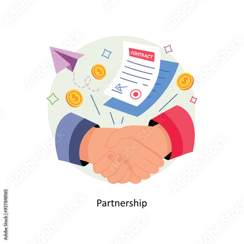 Partnership Concepts Style illustrations. 