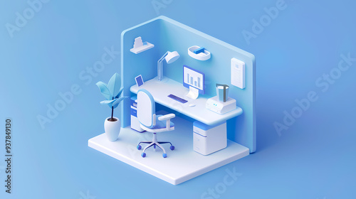 Isometric online medical consultation health care in paper cut style,stockphoto style