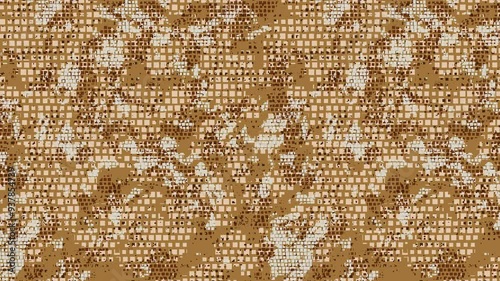 Military pixel flecktarn camouflage illustration seamless pattern arid desert camo square texture banner illustration wallpaper animation
