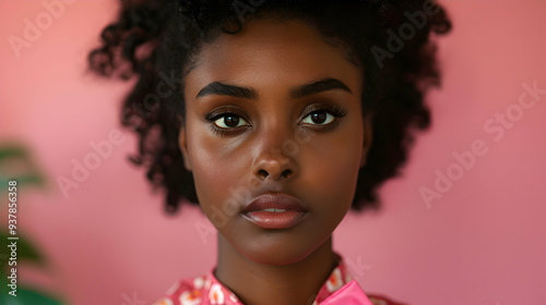 Woman With Pink Bow Around Her Neck