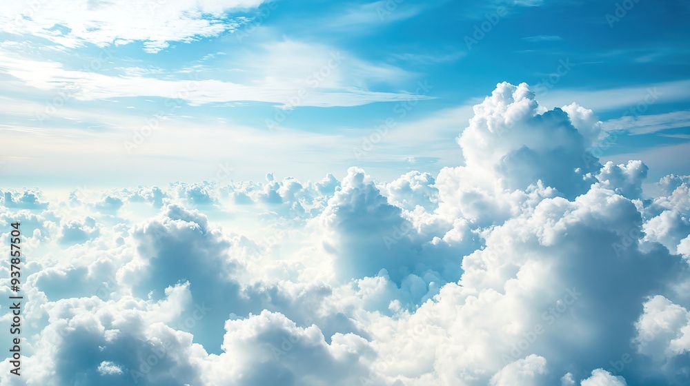 Illustrations of beautiful sky and white clouds,generated with AI. Illustrations of beautiful sky and white clouds,generated with AI.