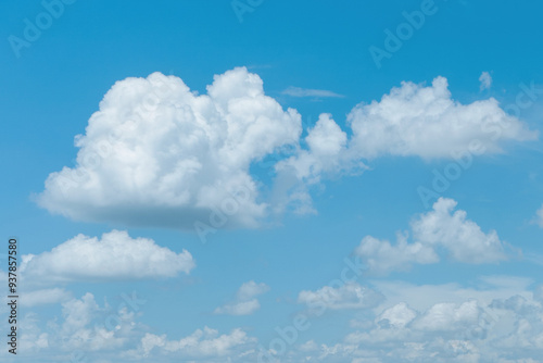 The sky is blue and cloudy