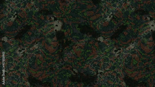 Military pixel flecktarn camouflage green grey woodland camo texture pattern horizontal banner illustration wallpaper