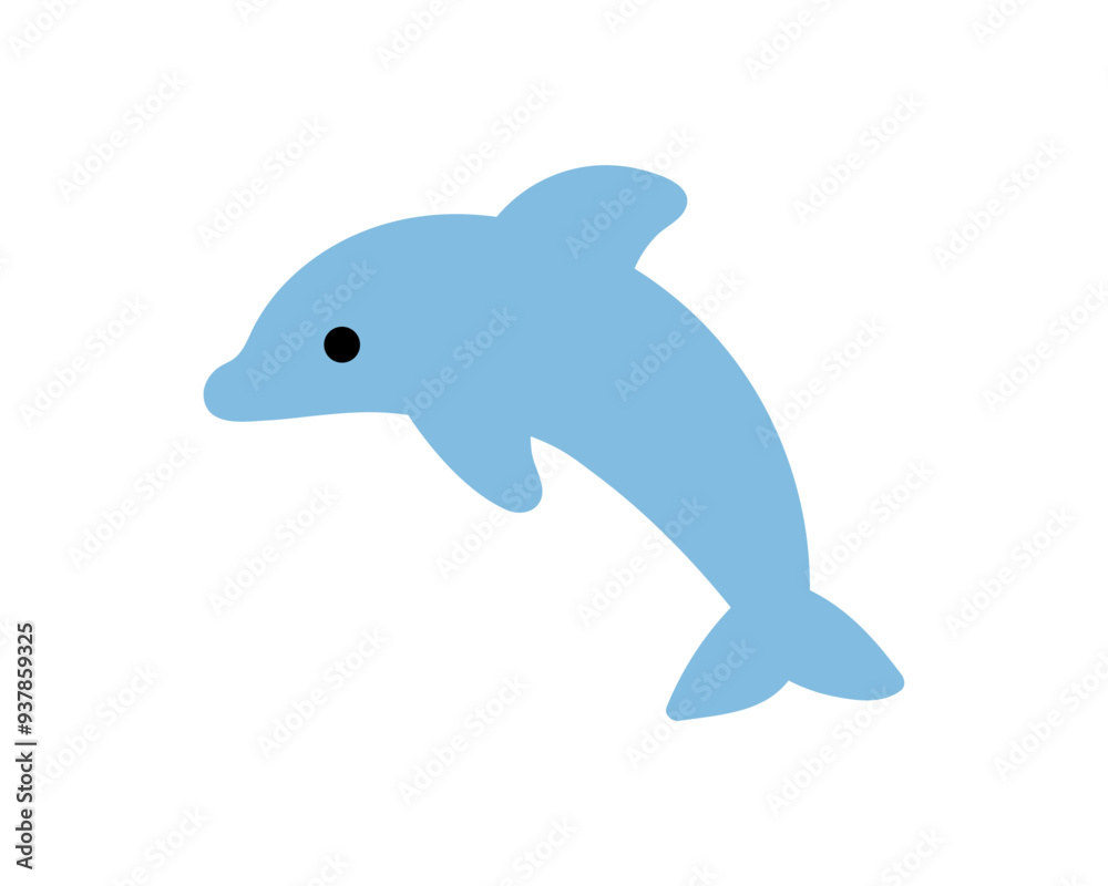Dolphin icon. Vector blue isolated dolphin illustration. Dolphin icon. Vector blue isolated dolphin illustration.